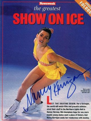 Nancy Kerrigan Olympic Silver Medalist Signed Autographed Newsweek Insert