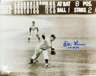 Don Larsen Signed 8x10 Photo York Yankees Autograph Mounted Memories