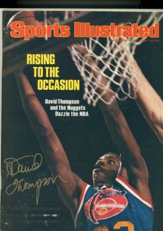 David Thompson Denver Nuggets Sports Illustrated Signed Autographed
