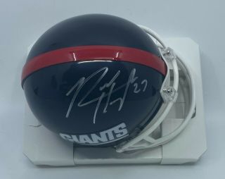 Rodney Hampton Signed Ny Giants Mini Helmet Autographed Psa/dna Auto