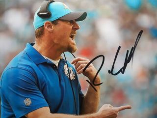 Dan Campbell Miami Dolphins Signed 8x10 Autographed Photo W