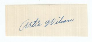 Artie Wilson Cut Signature Autograph Birmingham Black Barons Negro League