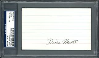 Dixie Howell Autographed Signed 3x5 Index Card White Sox Reds Psa/dna 83862594