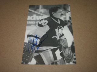 Roberto Romano Signed Autographed 1986 - 87 Mel Bailey Postcard J1 Penguins