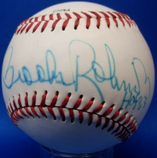 Jsa Brooks Robinson Autographed Signed Inscr Official League Baseball Dbb 560