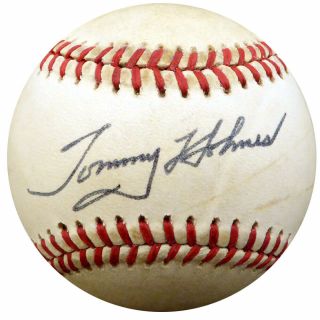 Tommy Holmes Autographed Nl Baseball Boston Braves,  Dodgers Beckett F26918