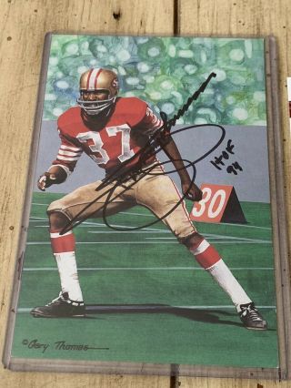 Jimmy Johnson Autographed/Signed Goal Line Art Photo JSA San Francisco 49ers 2