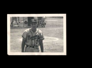 Del Rice Signed Vintage 1950`s 5x4 Photo Autograph Milwaukee Braves