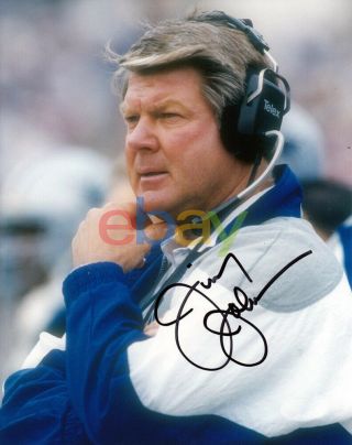 Jimmy Johnson Signed 8x10 Photo Autographed Dallas Cowboys Reprint