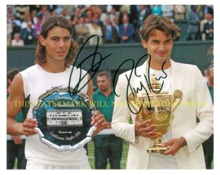 Roger Federer And Rafael Nadal Signed Autographed Autograph 8x10 Rp Photo Tennis