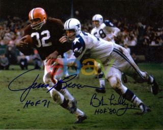 Jim Brown & Bob Lilly Signed 8x10 Autographed Photo Reprint