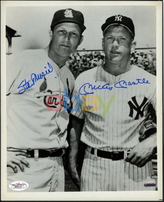 Mickey Mantle & Stan Musial Signed 8x10 Autographed Photo Reprint
