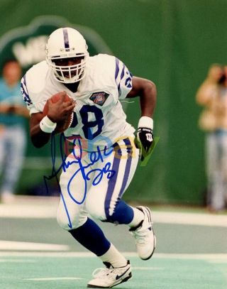 Marshall Faulk Indianapolis Colts Action Signed Autographed 8x10 Photo Reprint