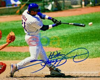 Sammy Sosa Chicago Cubs Signed 8 X 10 Photo Swing Reprint