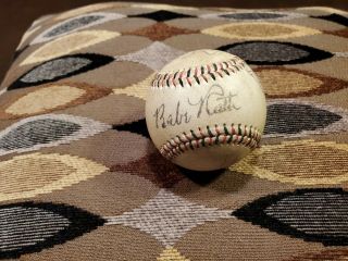 Babe Ruth/ty Cobb/lou Gehrig Red And Black Stitched Autographed Baseball Reprint