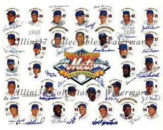 1969 York Mets World Series Champions Signed Autographed 8x10 Team Photo Rp