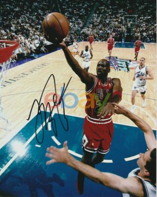Michael Jordan (chicago Bulls) Signed Nba Finals 8x10 Photo Reprint
