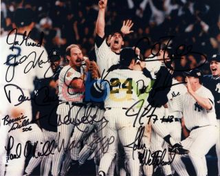 1996 York Yankees World Series Champions Signed 8x10 Autographed Photo Repri