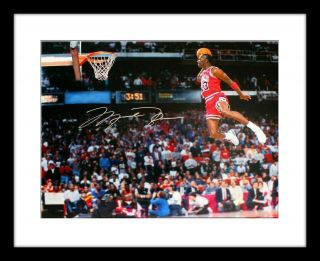 Michael Jordan Framed Autographed Signed 8 X 10 Photo Reprint