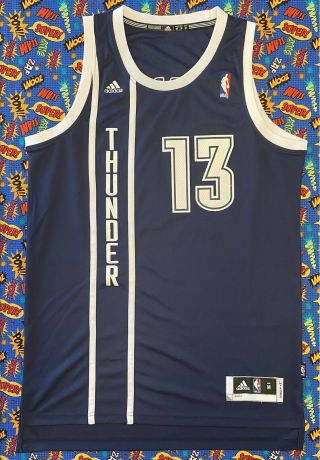 Rare Adidas Nba Oklahoma City Thunder James Harden Basketball Jersey
