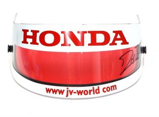 Race - Visor F1 Indy 500 Winner 2003 Jacques Villeneuve Bar Honda Signed
