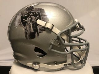 Schutt Vengeance Oakland Raiders Al - Davis Custom F/s Football Helmet Large.