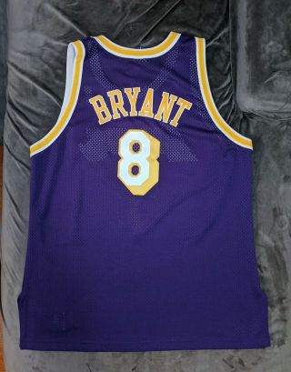 Kobe Bryant Champion Los Angeles Lakers Authentic Purple Jersey 48 Xl Nba Shaq