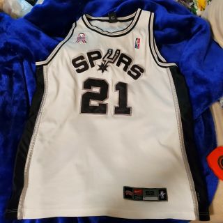 San Antonio Spurs Tim Duncan Authentic Jersey Nike Size Sz 52 9/11 Patch 01 - 02