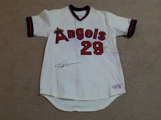 Rod Carew Game Worn Signed Jersey California Angels Twins Hof