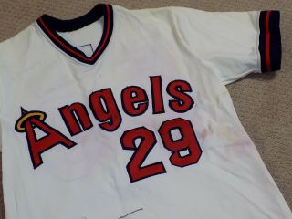 Rod Carew Game Worn Signed Jersey California Angels Twins HOF 3