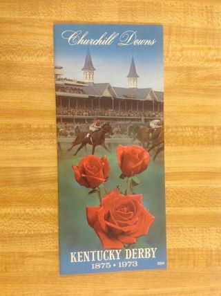Churchill Downs Triple Crown Secretariat 1973 Kentucky Derby Program & Glass 2