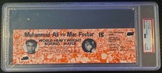 Muhammad Ali - Mac Foster Full On Site Ticket (1972 - Psa/dna - Ex 5)