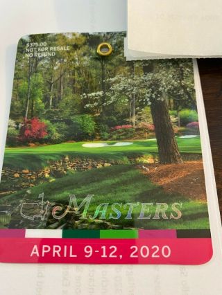 2020 Masters Badge - The Masters Golf Tournament Pga - Collectable