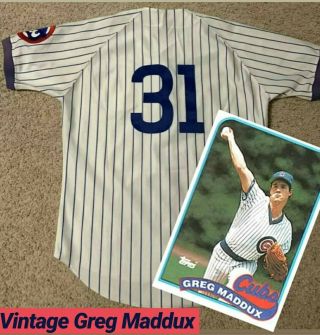 Vintage Authentic Greg Maddux Chicago Cubs Jersey 44 Large Russell Rare