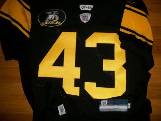 2007 Steelers Polamalu Team Issued Auth Jersey Sz 46 Rbk Ripon Berlin Wi 75th