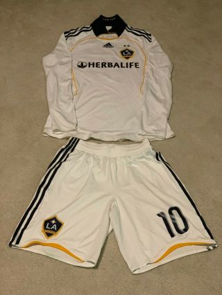 Landon Donovan Authentic 2009 White La Galaxy Jersey & Shorts Size M In Euc