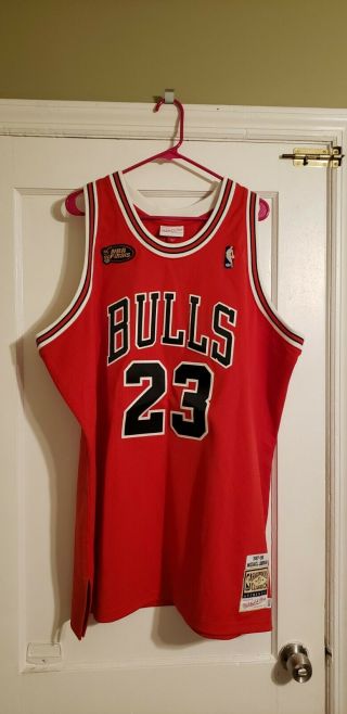 100 Authentic Michael Jordan Mitchell & Ness 97/98 Bulls Finals Jersey Size 56