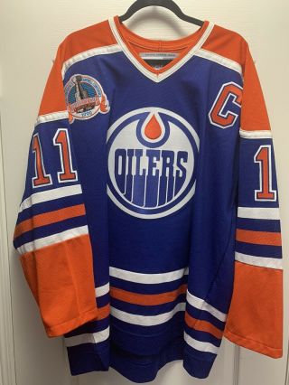 Vtg 1990 Mark Messier Edmonton Oilers Ccm Hockey Jersey Nhl Stanley Cup - Xl
