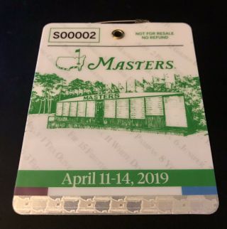 2019 Masters Badge - Tiger Woods Wins - Augusta National Ticket - S00002