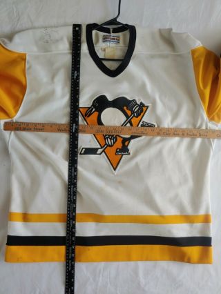 VTG Jaromir Jagr Vintage CCM Pittsburgh Penguins Jersey Phil Borque Signed READ 3