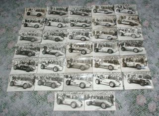 32 Vintage 1958 Indianapolis Motor Speedway Race Car Real Photo Postcards Rppc