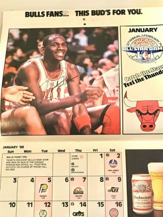 Michael Jordan & Scottie Pippen Autographed/Signed Chicago Bulls 87 - 88 Calendar 2
