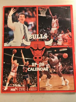 Michael Jordan & Scottie Pippen Autographed/Signed Chicago Bulls 87 - 88 Calendar 5