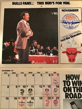 Michael Jordan & Scottie Pippen Autographed/Signed Chicago Bulls 87 - 88 Calendar 6