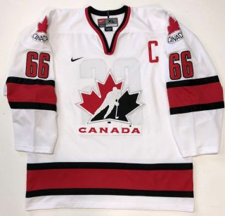 Mario Lemieux 2002 Olympics Team Canada White Nike Jersey Size Xl