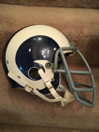 Los Angeles Rams Riddell Throwback Tk Football Helmet Painted Horns Merlin Olsen