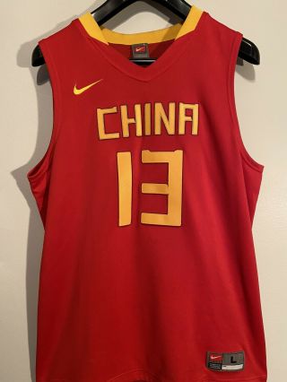 2008 Beijing Olympic Nike Basketball Fiba Team China Yao Ming Jersey Size Large