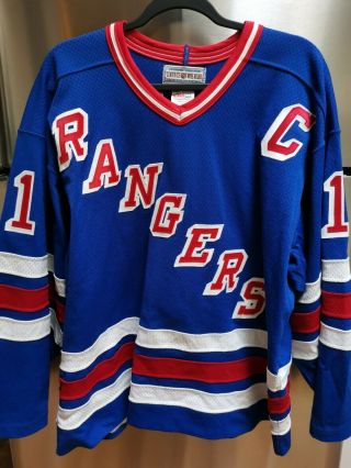 Nhl Vintage Authentic Mark Messier York Rangers Jersey 1993 - 94 Ccm Size 48