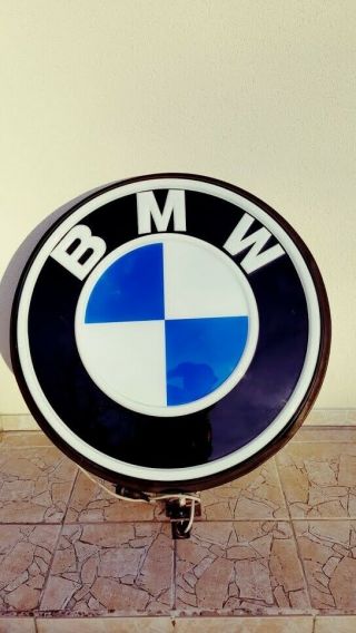 1960s Bmw Official Dealership Illuminated Double Side Sign