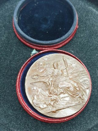 Athens 1896 Olympic Games Bronze Participation Medal With Box
